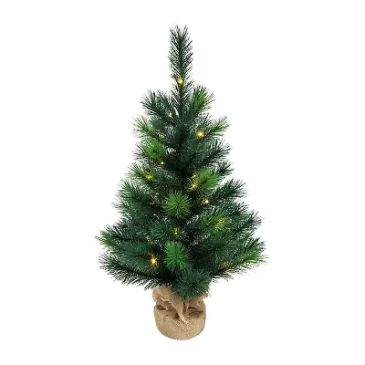 Kurt Adler 2 1/2 Foot Pre-Lit Pine Christmas Tree
