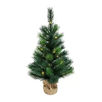 Kurt Adler 2 1/2 Foot Pre-Lit Pine Christmas Tree