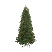 Kurt Adler 7.5-Foot Slim Pre-Lit Multi-Color Burlington Tree