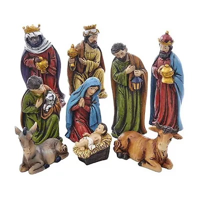 Kurt Adler 5-inch Resin Nativity 9 Piece Set