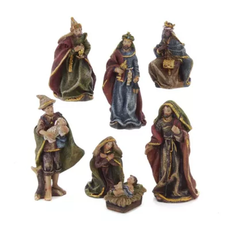 Kurt Adler 3.5-Inch Resin Nativity 7-Piece Set