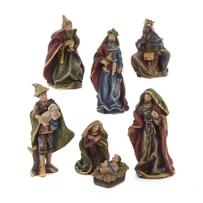 Kurt Adler 3.5-Inch Resin Nativity 7-Piece Set