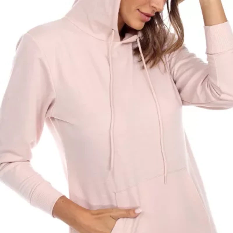 White Mark Womens Long Sleeve Sweatshirt Dress