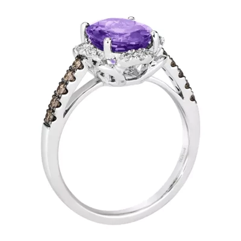 Le Vian® Grand Sample Sale™ Ring featuring 2 1/2 CT. Grape Amethyst™ 1/5 Nude Diamonds™ Chocolate Diamonds® set 14K Vanilla Gold®