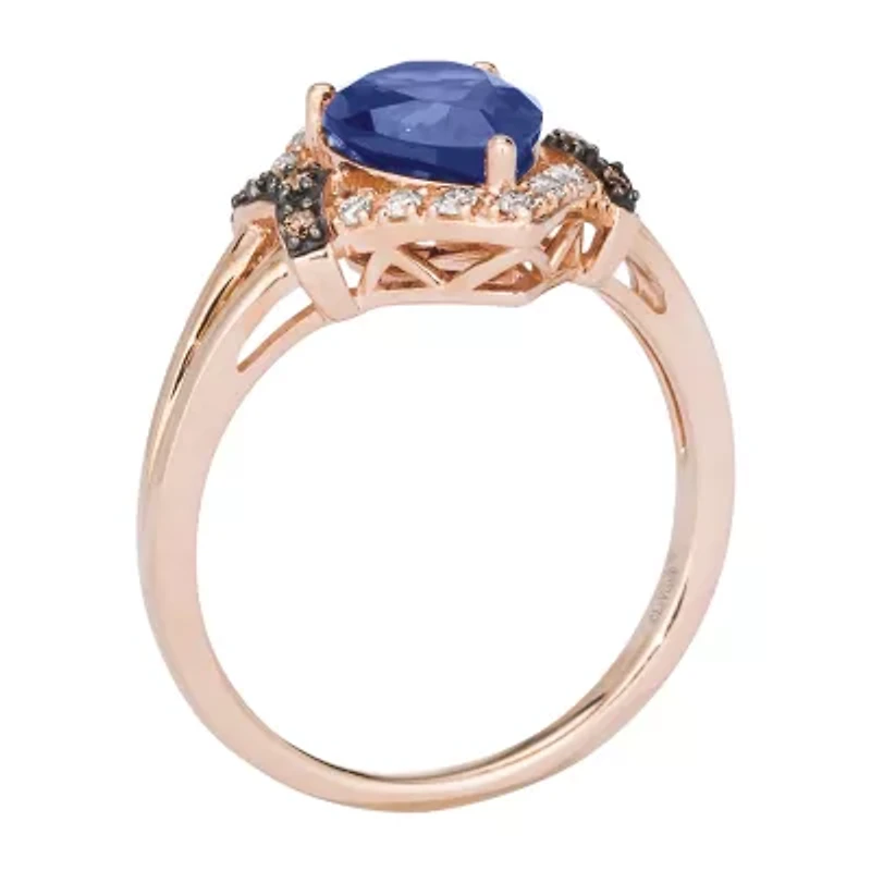 Le Vian® Grand Sample Sale™ Ring featuring 1 1/ CT. Blueberry Tanzanite® 1/ CT. Nude Diamonds™ 1/ CT. Chocolate Diamonds® set in 14K Strawberry Gold