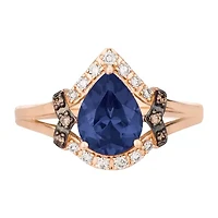 Le Vian® Grand Sample Sale™ Ring featuring 1 1/2 CT. Blueberry Tanzanite® 1/8 CT. Nude Diamonds™ 1/20 CT. Chocolate Diamonds® set in 14K Strawberry Gold®