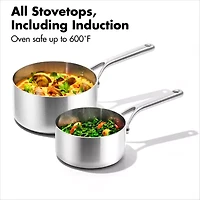 OXO Mira 3-Ply Stainless Steel 10-pc. Pots and Pans Cookware Set