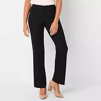 Liz Claiborne Audra Tailored Curvy Womens Straight Mid Rise Trouser