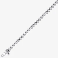 (H-I / Si2) Womens 1 1/2 CT. T.W. Lab Grown White Diamond 10K White Gold 7.25 Inch Tennis Bracelet