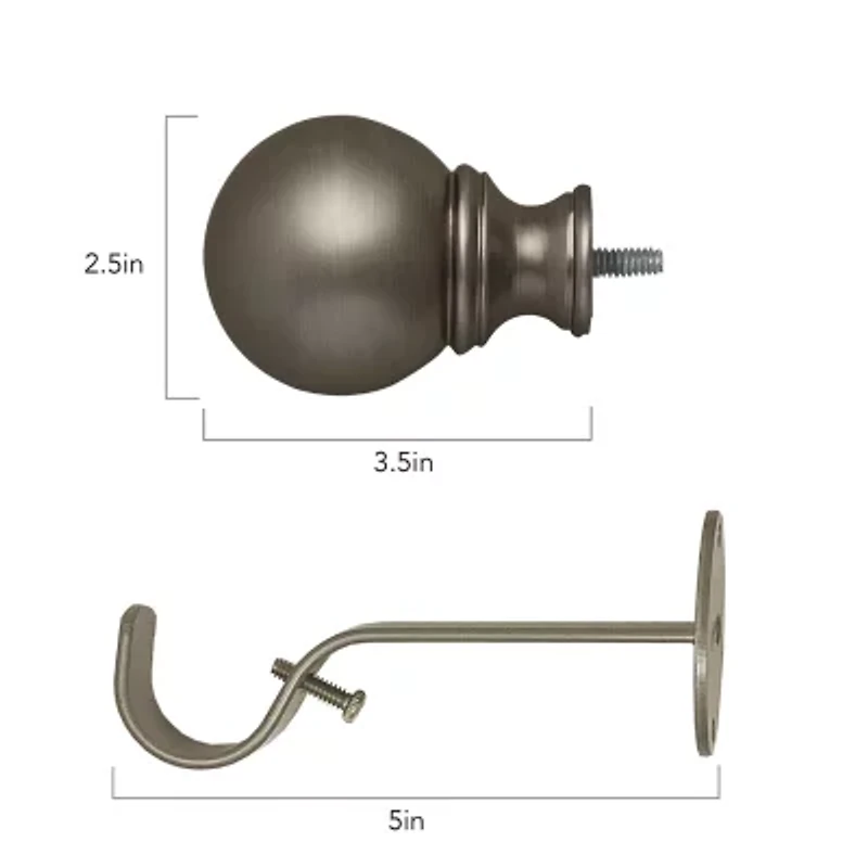Elrene Home Fashions Cordelia 1 Adjustable Curtain Rod