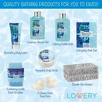 Lovery Ocean Bliss Bath Set - 10pc Home Spa Kit