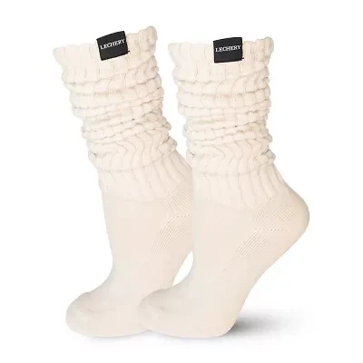 LECHERY Scrunch Over The Calf Unisex Adult 1 Pair Crew Socks