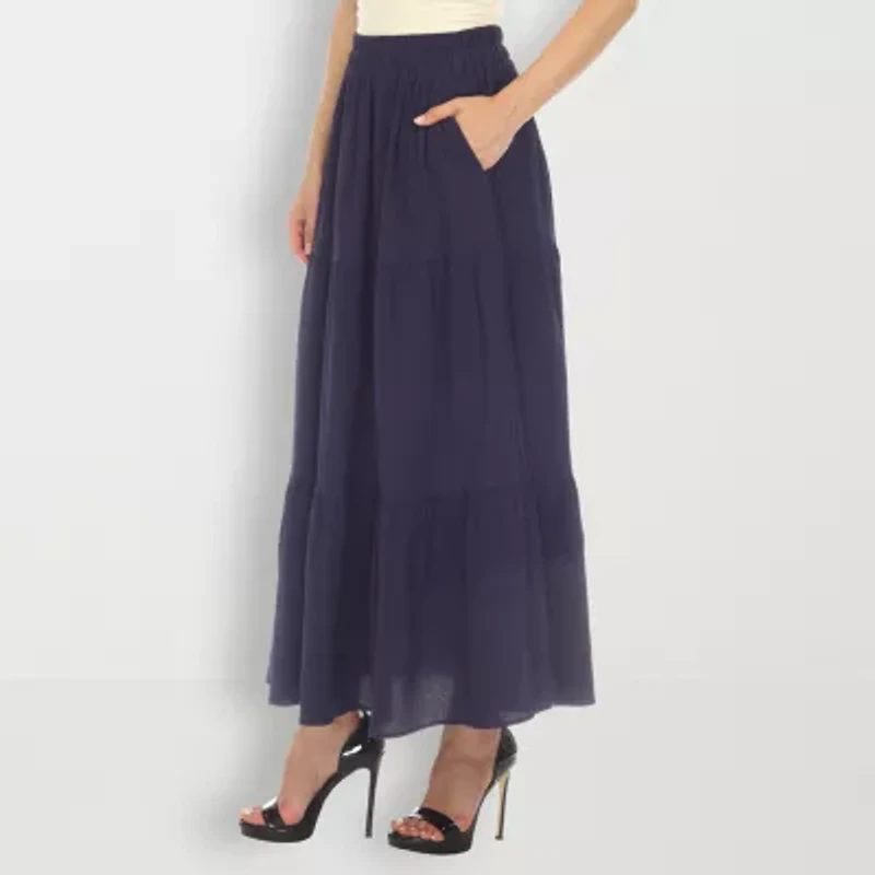 White Mark Womens Maxi Skirt