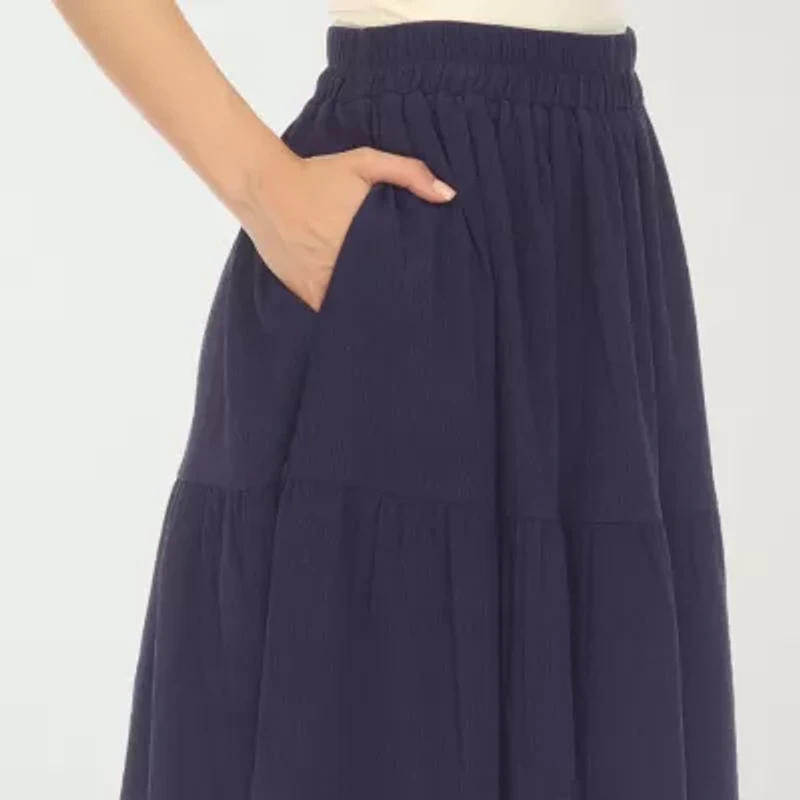 White Mark Womens Maxi Skirt