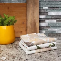 Ritz Leaves Pumpkin 3-pc. Kitchen Towel Set