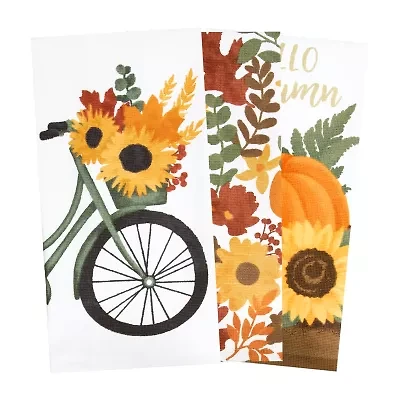 Ritz Sunflower Bike 3-pc. Kitchen Towel Set