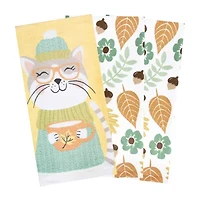 Ritz Autumn Cat 3-pc. Kitchen Towel Set