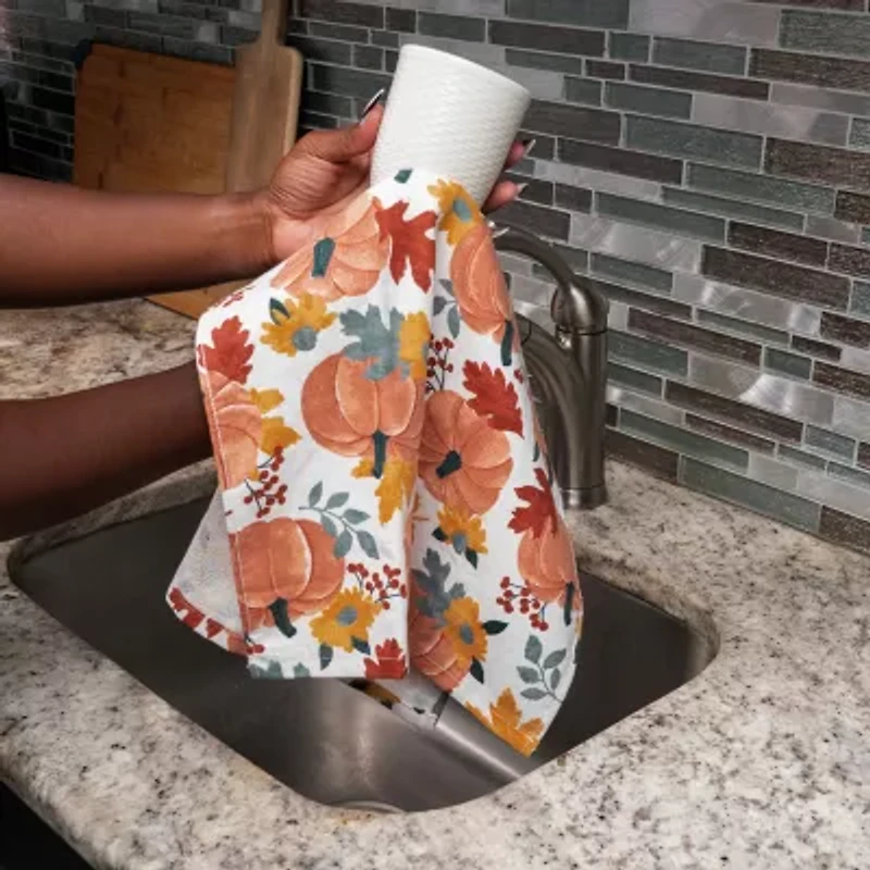 Ritz Grateful Pumpkin 3-pc. Kitchen Towel Set