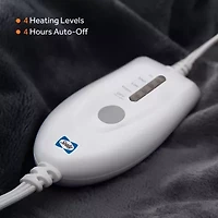 Sealy® Heated Flannel Throw in Beige