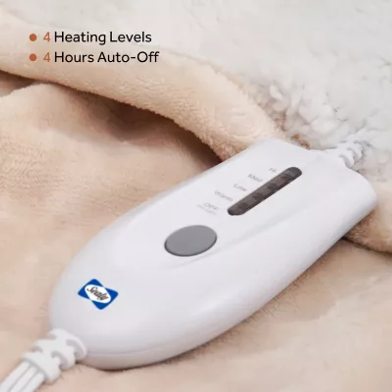 Sealy Heated Flannel Sherpa Throw with Controller
