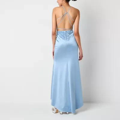 Secret Charm Embellished Strap Womens Sleeveless Juniors A-Line Dress
