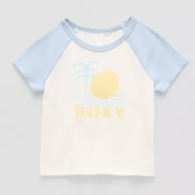 Roxy Big Kid Girls Crew Neck Short Sleeve Oversized Graphic T-Shirt