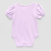 Okie Dokie Baby Girls Round Neck Short Sleeve Bodysuit
