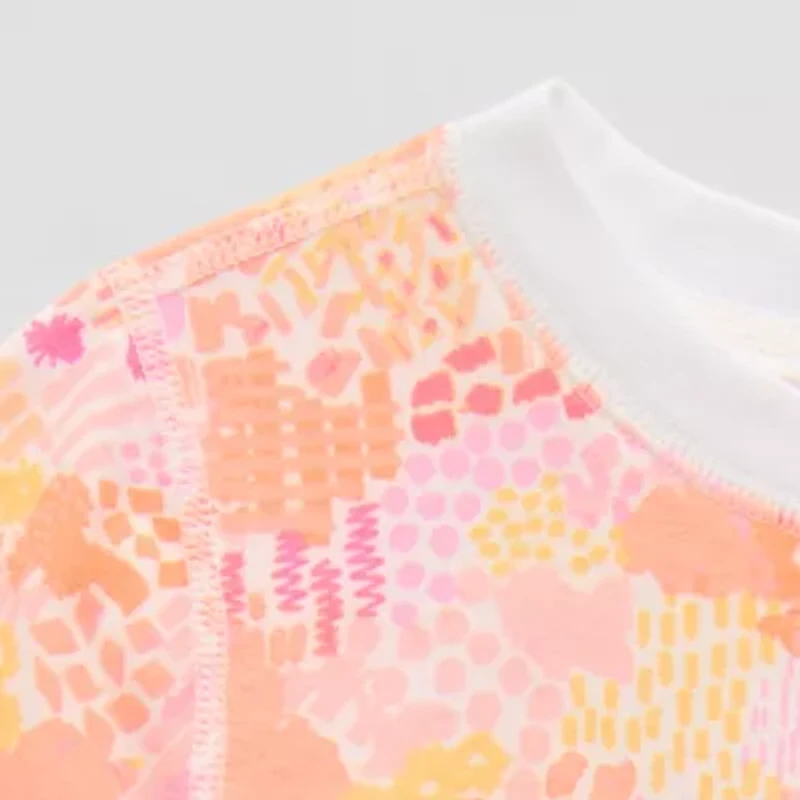 Okie Dokie Toddler Girls Round Neck Short Sleeve Adaptive Regular Fit Graphic T-Shirt