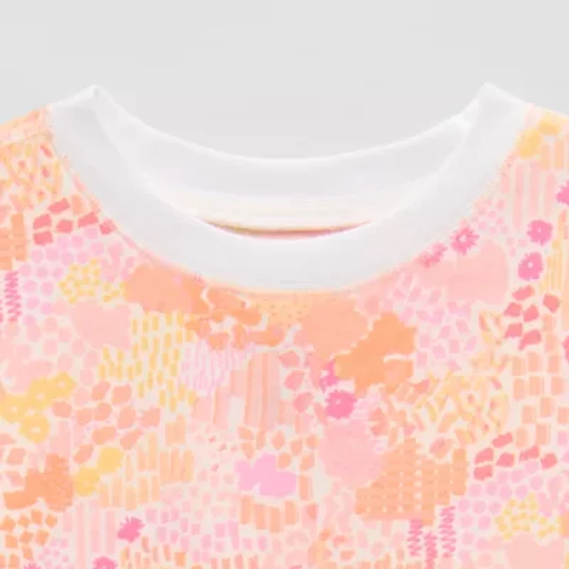 Okie Dokie Toddler Girls Round Neck Short Sleeve Adaptive Regular Fit Graphic T-Shirt