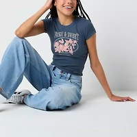 Arizona Baby Tee Womens Crew Neck Short Sleeve Juniors T-Shirt