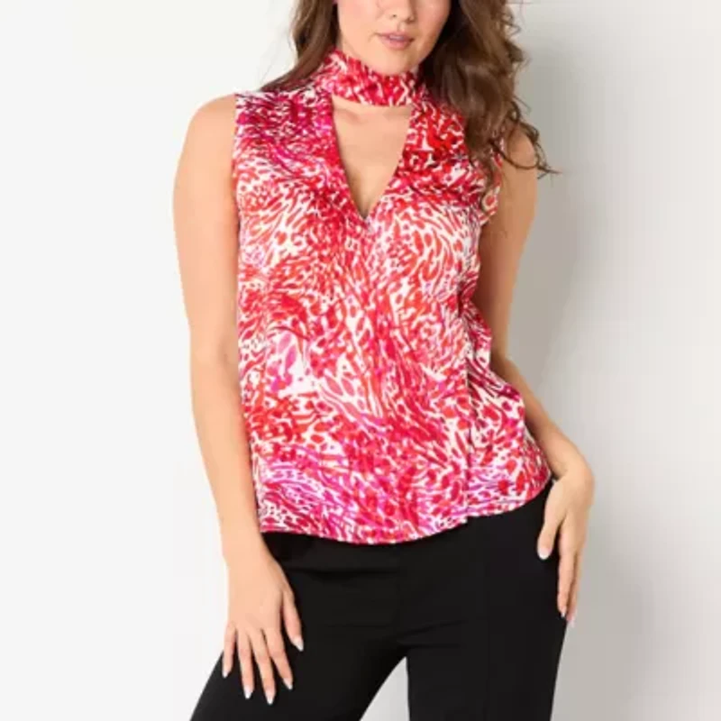 Bold Elements Womens Mock Neck Long Sleeve Wrap Shirt