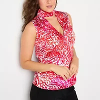 Bold Elements Womens Mock Neck Long Sleeve Wrap Shirt