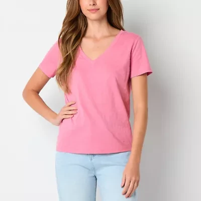 a.n.a Womens V Neck Short Sleeve T-Shirt