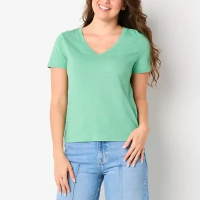 a.n.a Womens V Neck Short Sleeve T-Shirt