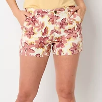 a.n.a Womens 3 1/2" Mid Rise Chino Short