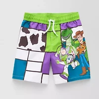 Disney Collection Little & Big Kid Boys Toy Story Swim Trunks
