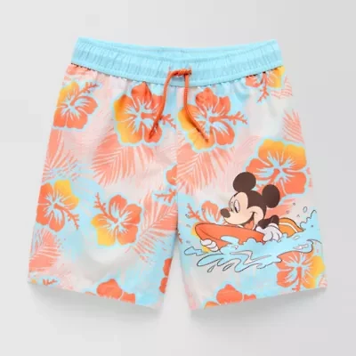 Disney Collection Little & Big Kid Boys Mickey Mouse Swim Trunks