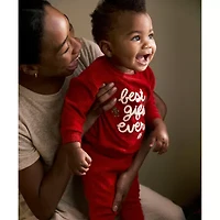 Carter's Best Gift Ever Velour Baby Unisex 2-pc. Pant Set