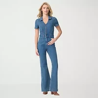 JS Jessica Simpson Womens Short Sleeve Jumpsuit