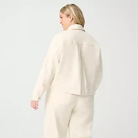 JS Jessica Simpson Womens Plus Embroidered Lightweight Jacket