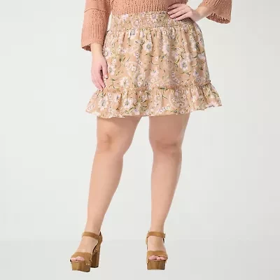 JS Jessica Simpson Womens Plus A-Line Skirt
