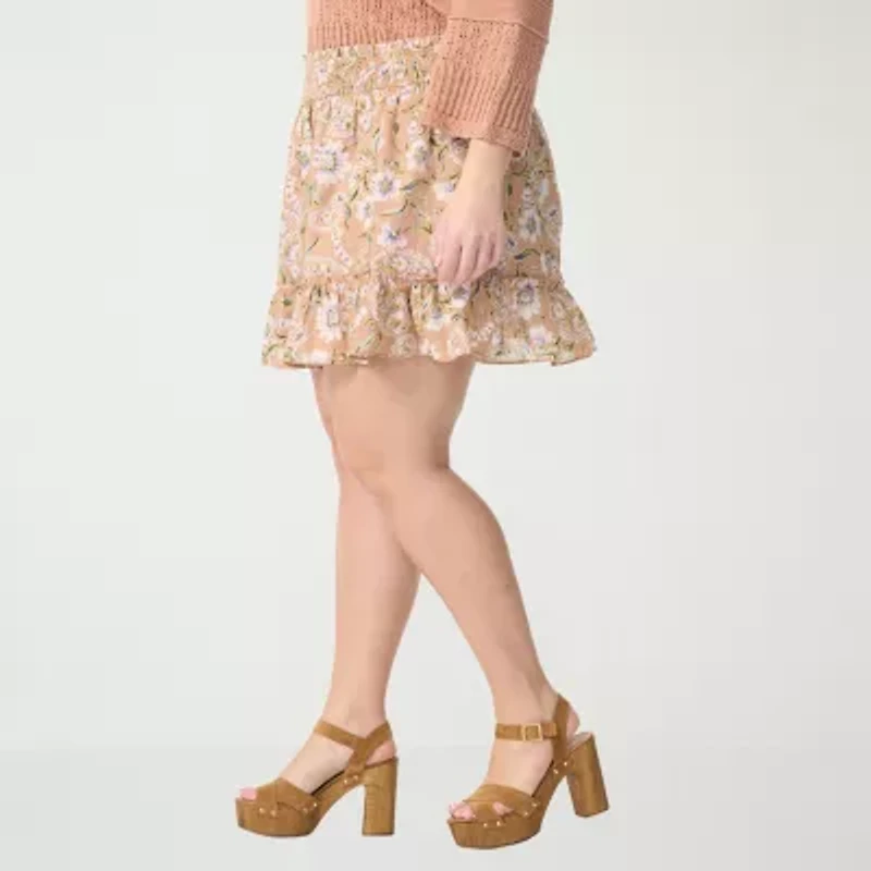 JS Jessica Simpson Womens Plus A-Line Skirt