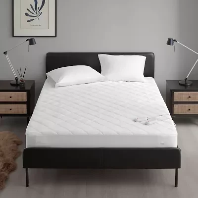 Sharper Image Embossed Microfiber Heated Mattress Pad