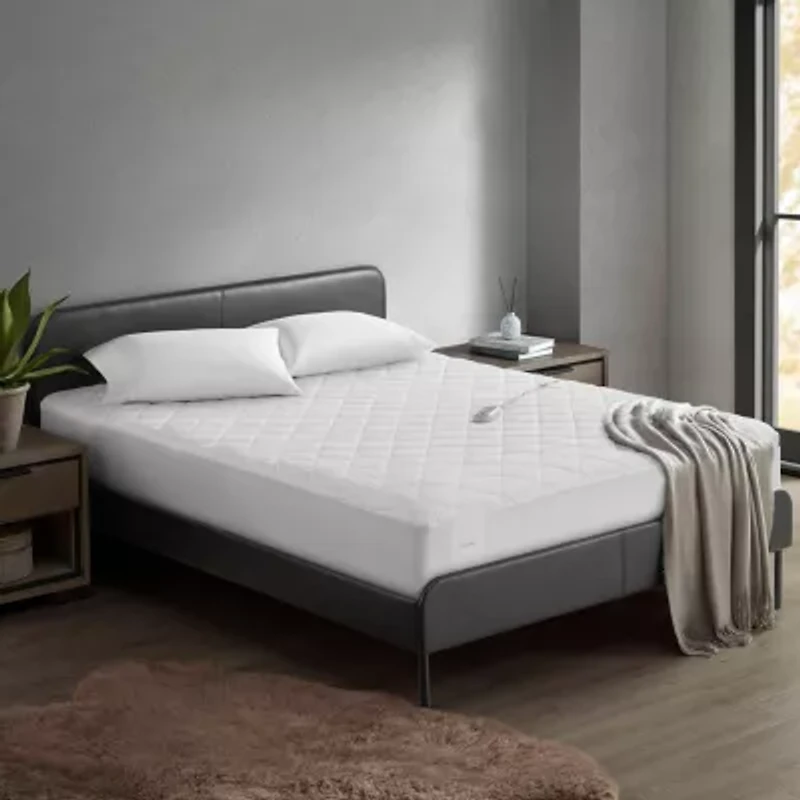 Sharper Image Embossed Microfiber Heated Mattress Pad