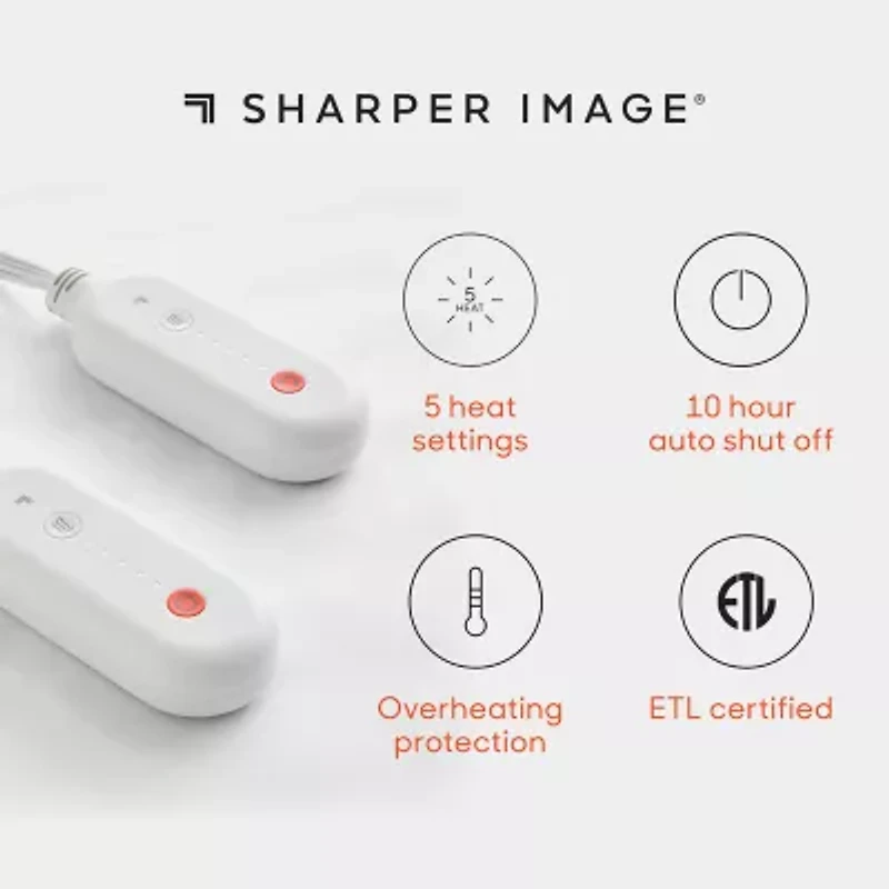 Sharper Image Embossed Microfiber Heated Mattress Pad