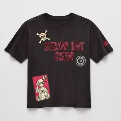 One Piece Little & Big Kid Boys Crew Neck Short Sleeve Oversized Graphic T-Shirt