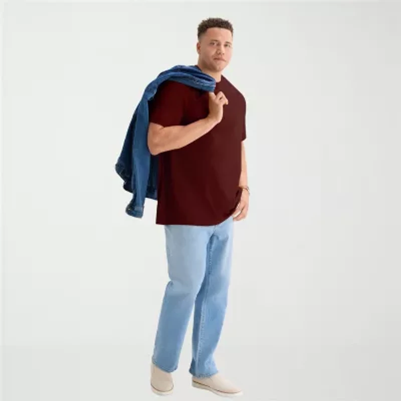 St. John's Bay Super Soft Mens Crew Neck Short Sleeve Big and Tall T-Shirt