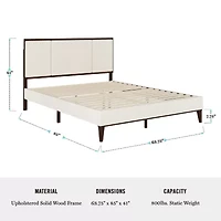 Martha Stewart Jett Upholstered Platform Bed