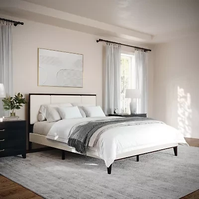 Martha Stewart Jett Upholstered Platform Bed
