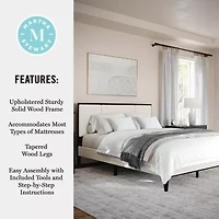Martha Stewart Jett Upholstered Platform Bed